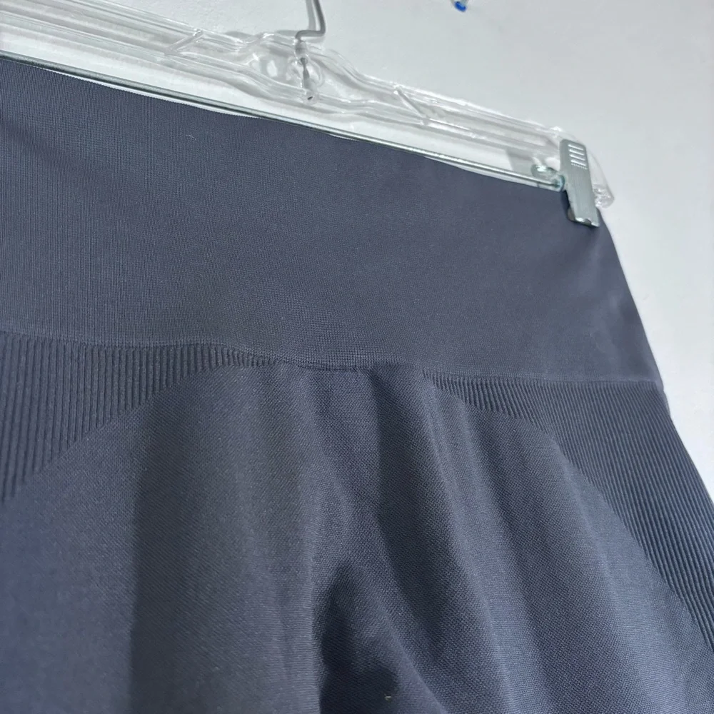 SET Active SculptFlex Leggings Size Medium Blue-Gray High Waist Side Ribbing - Picture 7 of 10